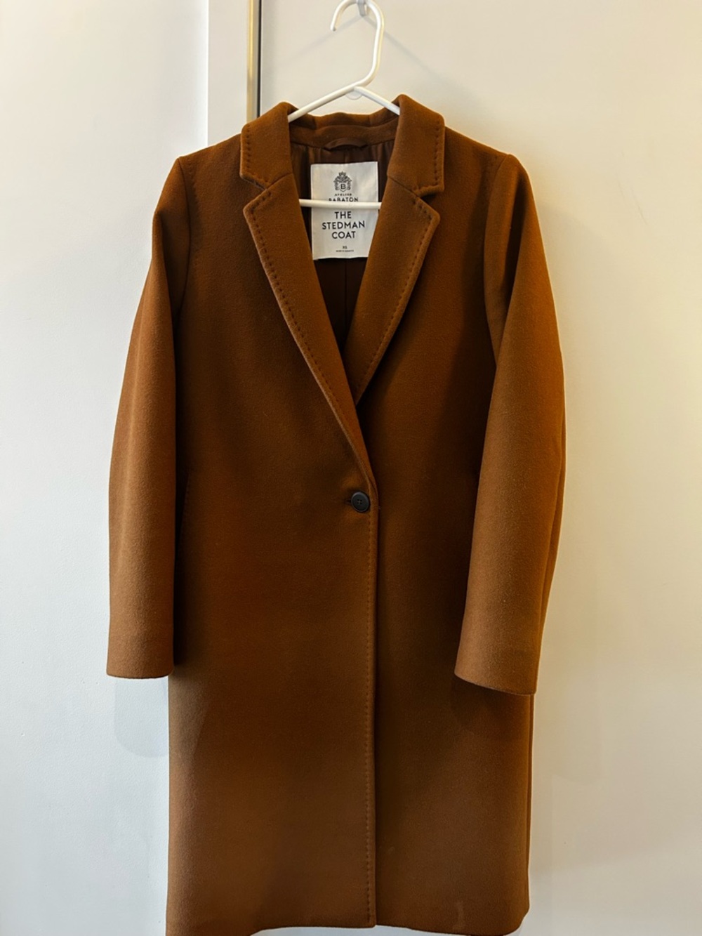 Babaton Brown Single-Button Trench Coat